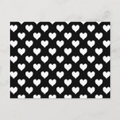Zwart-wit hartpatroon briefkaart (Voorkant)