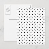 Zwart-wit hartpatroon. briefkaart (Voorkant / Achterkant)