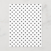 Zwart-wit hartpatroon. briefkaart (Voorkant)