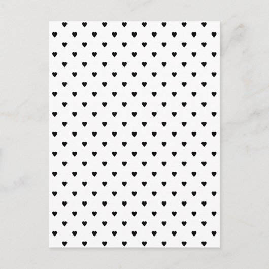 Zwart-wit hartpatroon. briefkaart (Voorkant)