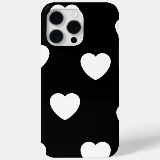 Zwart-wit hartpatroon Case-Mate iPhone case (Achterkant)