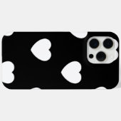 Zwart-wit hartpatroon Case-Mate iPhone case (Achterkant (horizontaal))