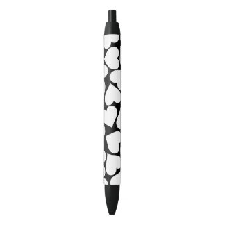 Zwart-wit Hartpatroon Cute Simple Zwarte Inkt Pen
