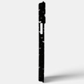 Zwart-wit hartpatroon iPhone Case (Achterkant / Rechts)