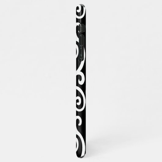 Zwart-wit hartpatroon iPhone hoesje (Linkerkant)