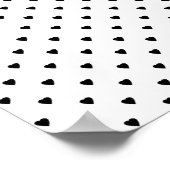 Zwart-wit hartpatroon. poster (Hoek)