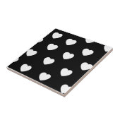 Zwart-wit hartpatroon tegeltje (Zijkant)