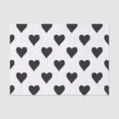 Zwart-wit hartpatroon tissuepapier (Voorkant)