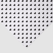 Zwart-wit hartpatroon tissuepapier (Detail)