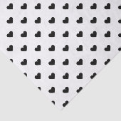 Zwart-wit hartpatroon tissuepapier (Detail)