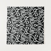 Zwart-wit hartpatroon wandkleed (Voorkant (horizontaal))