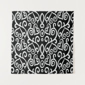 Zwart-wit hartpatroon wandkleed (Voorkant)