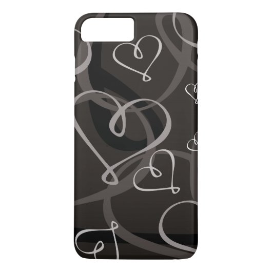 Zwart-wit hartritme Case-Mate iPhone case (Achterkant)