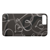 Zwart-wit hartritme Case-Mate iPhone case (Achterkant (Horizontaal))