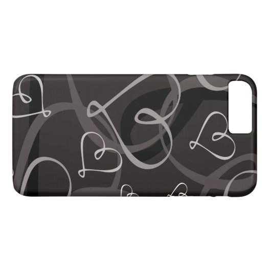 Zwart-wit hartritme Case-Mate iPhone case (Achterkant (Horizontaal))