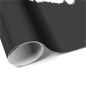 Zwart Wit Hawaïaans Exotisch Palmboom Silhouetten Cadeaupapier (Rol Hoek)