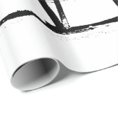 Zwart & Wit Hawaïaans Exotische Palm Bomen & Stran Cadeaupapier (Rol Hoek)