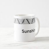 Zwart & Wit Heat Wave Border Gepersonaliseerde Mok (Voorkant rechts)