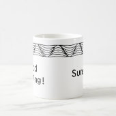 Zwart & Wit Heat Wave Border Gepersonaliseerde Mok (Center)
