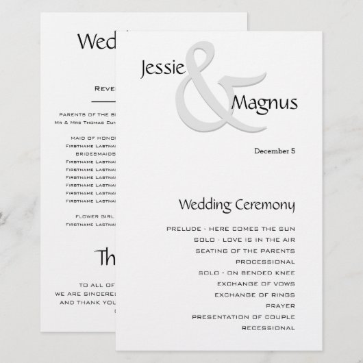 Zwart-wit hedendaags (Voorkant / Achterkant)