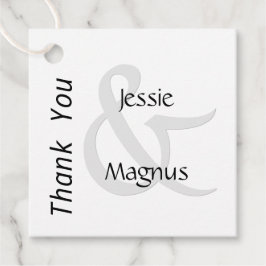 Zwart-wit hedendaags bedankjes labels