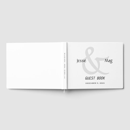 Zwart-wit hedendaags gastenboek (Volledig)