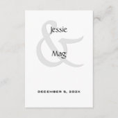 Zwart-wit hedendaags informatiekaartje (Voorkant)