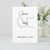 Zwart-wit hedendaags informatiekaartje (Staand voorkant)