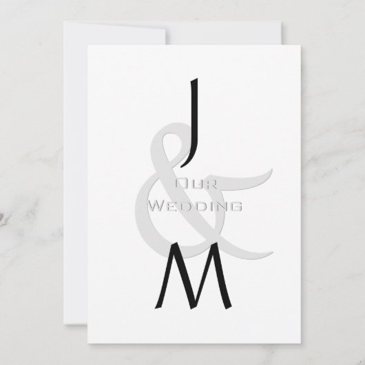 Zwart-wit hedendaags kaart (Achterkant)