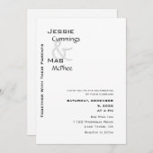 Zwart-wit hedendaags kaart (Voorkant / Achterkant)