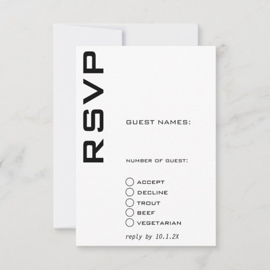 Zwart-wit hedendaags kaart (Voorkant)