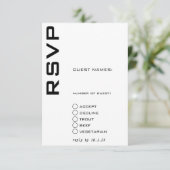 Zwart-wit hedendaags kaart (Staand voorkant)