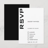 Zwart-wit hedendaags kaart (Voorkant / Achterkant)