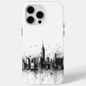 Zwart-wit Hedendaagse City Skyline Case-Mate iPhone Case (Achterkant)