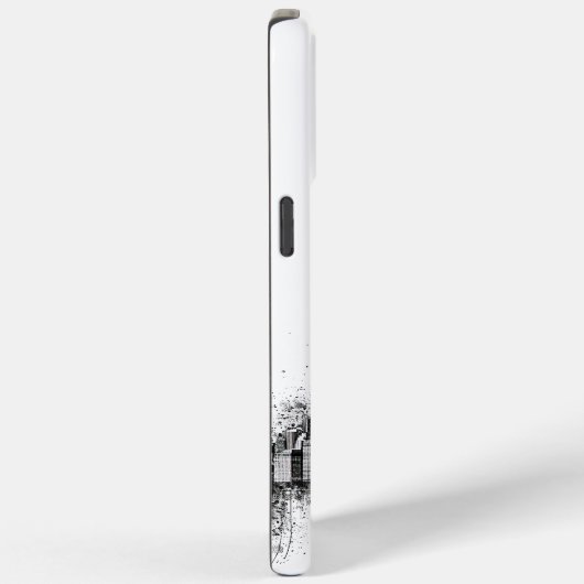 Zwart-wit Hedendaagse City Skyline Case-Mate iPhone Case (Achterkant / Rechts)