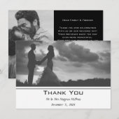 Zwart-wit Hedendaagse foto Bedankkaart (Voorkant / Achterkant)