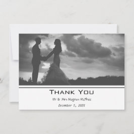 Zwart-wit Hedendaagse foto Bedankkaart