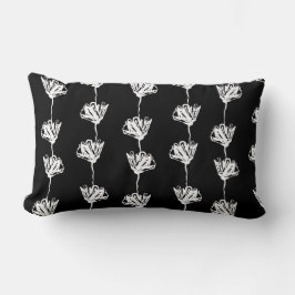 Zwart-wit hedendaagse tulpenstreep kussen