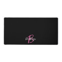 Zwart Wit Heet Roze Schrift Monogram