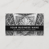 Zwart-wit Heilige Moderne Elegante Professional Afsprakenkaartje (Voorkant)