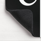 Zwart-wit helften aangepaste initialen muismat (Hoek)