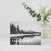 Zwart-wit Hello from Lake Tahoe ansichtkaart Briefkaart (Staand voorkant)