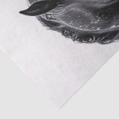 Zwart-wit hengst Horse Art Decoupage Tissuepapier (Detail)