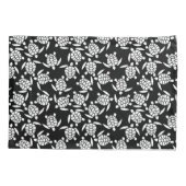 Zwart-wit Herhaal Motief | Zeeen schildpadpatroon Kussensloop (Achterkant)