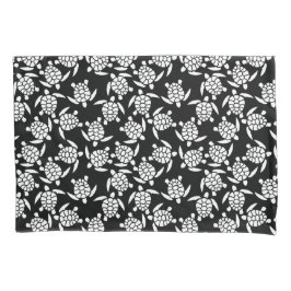 Zwart-wit Herhaal Motief | Zeeen schildpadpatroon Kussensloop