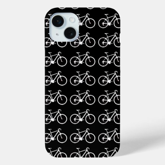 Zwart-wit herhaalde fietsen Case-Mate iPhone case (Achterkant)