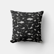 Zwart-wit Herhalend Motief | Haaienpatroon