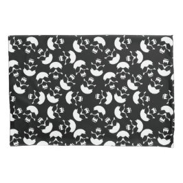 Zwart-wit Herhalend Motief | Schedelpatroon Kussensloop