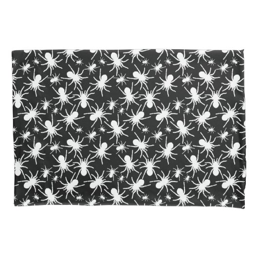 Zwart-Wit Herhalend Motief | Spinpatroon Kussensloop (Voorkant)
