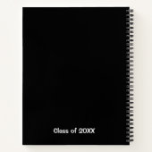 Zwart-wit herhalend voornaam en achternaam van kla notitieboek (Achterkant)